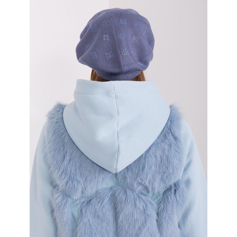 Női barett applikációkkal IML kék