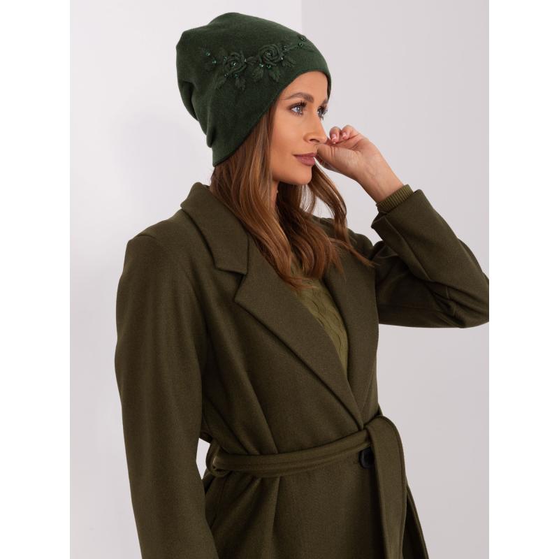 Női sapka NAYL sötétzöld