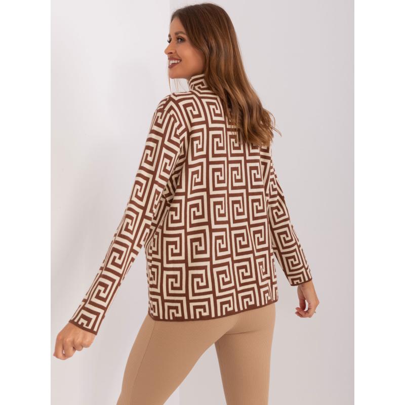 Dámsky sveter KIN hnedo-béžový