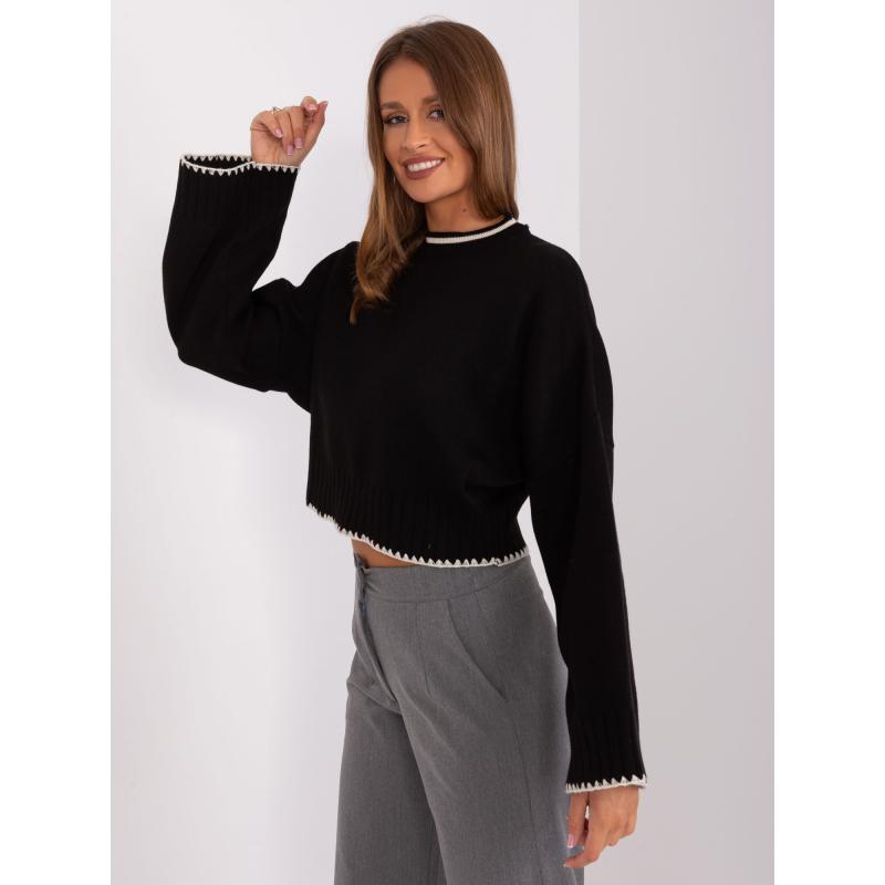 Dámský svetr nadměrné velikosti THRAIS černý 