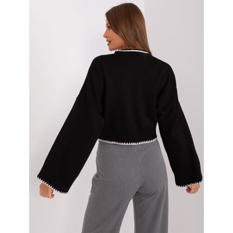 Dámský svetr nadměrné velikosti THRAIS černý 