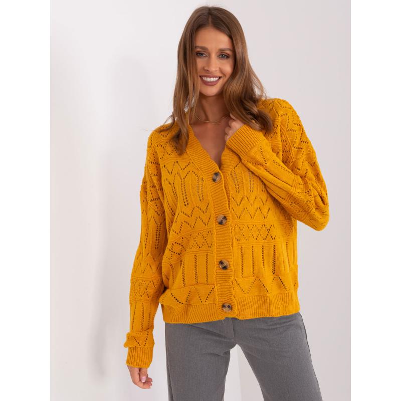 Dámský svetr ze směsi vlny OUNTI hořčicový