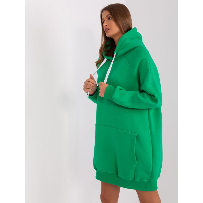 Dámská mikina s kapucí STROUK zelená