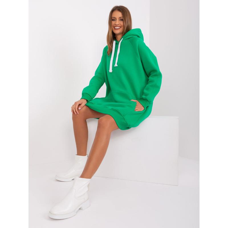 Dámská mikina s kapucí STROUK zelená