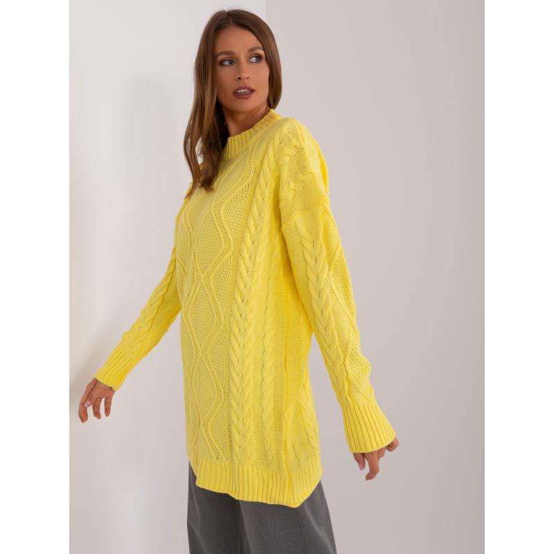 Női kockás pulóver STOIG sárga