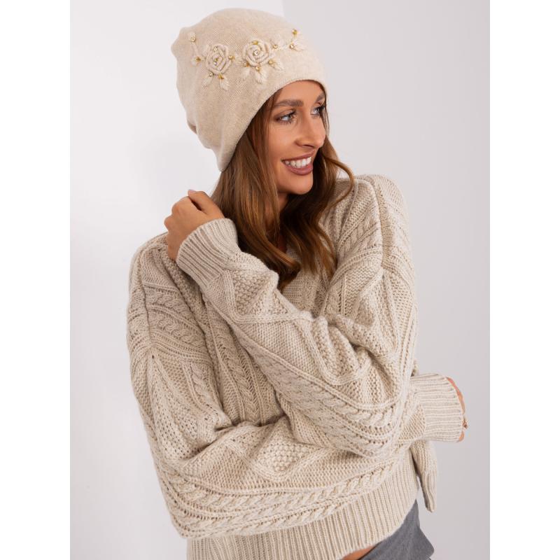 Női sapka KIS bézs