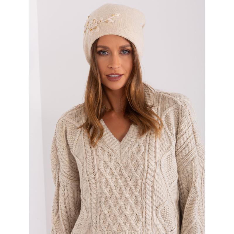 Női sapka KIS bézs