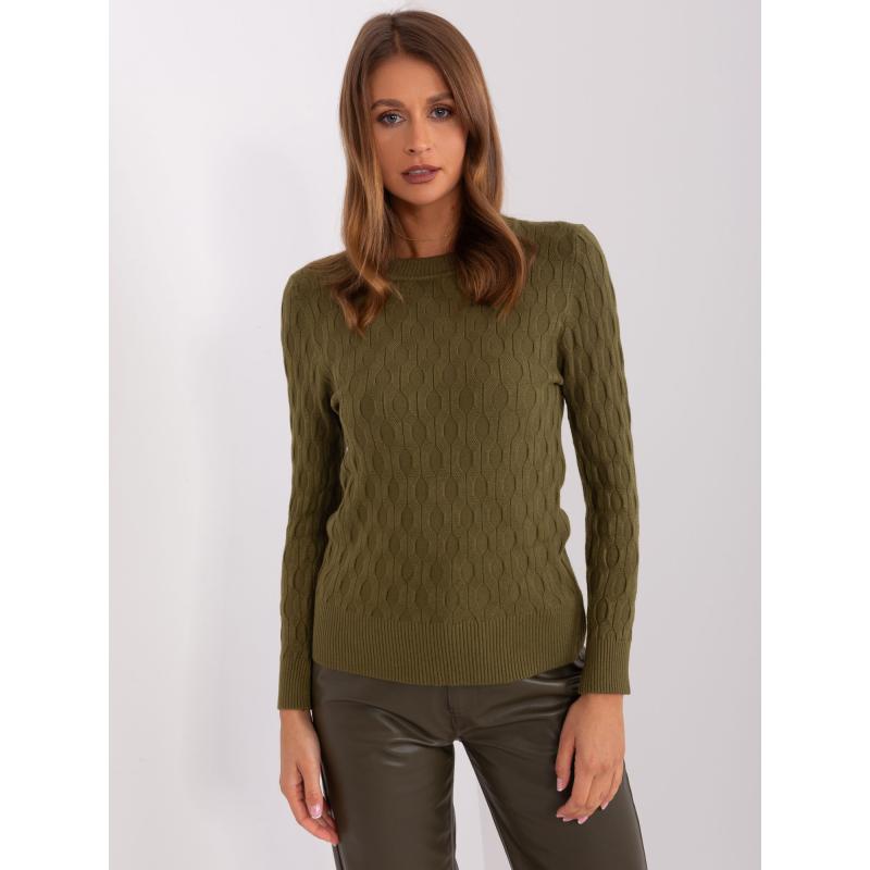 Dámský svetr s dlouhým rukávem JAEDA khaki