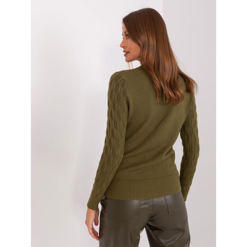 Dámský svetr s dlouhým rukávem JAEDA khaki
