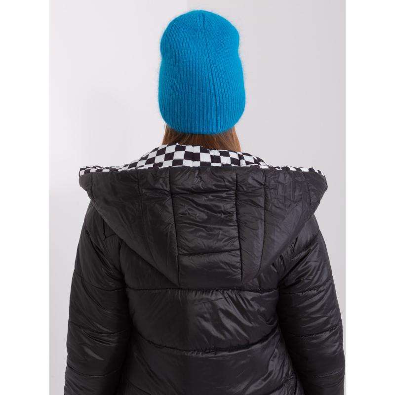 Dámská čepice s nášivkou DAMA světle modrá