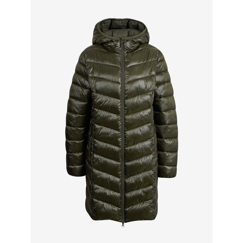 Khaki dámský prošívaný kabát