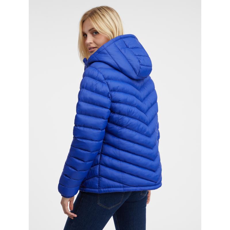 Kék női steppelt kabát