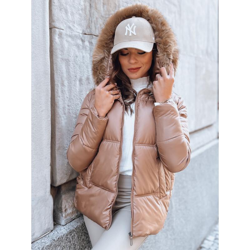 Dámská prošívaná zimní bunda SPARKLE zlatá