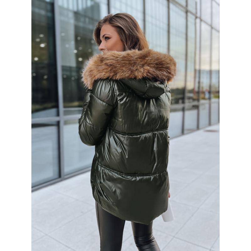 Dámská zimní prošívaná bunda SPARKLE zelená
