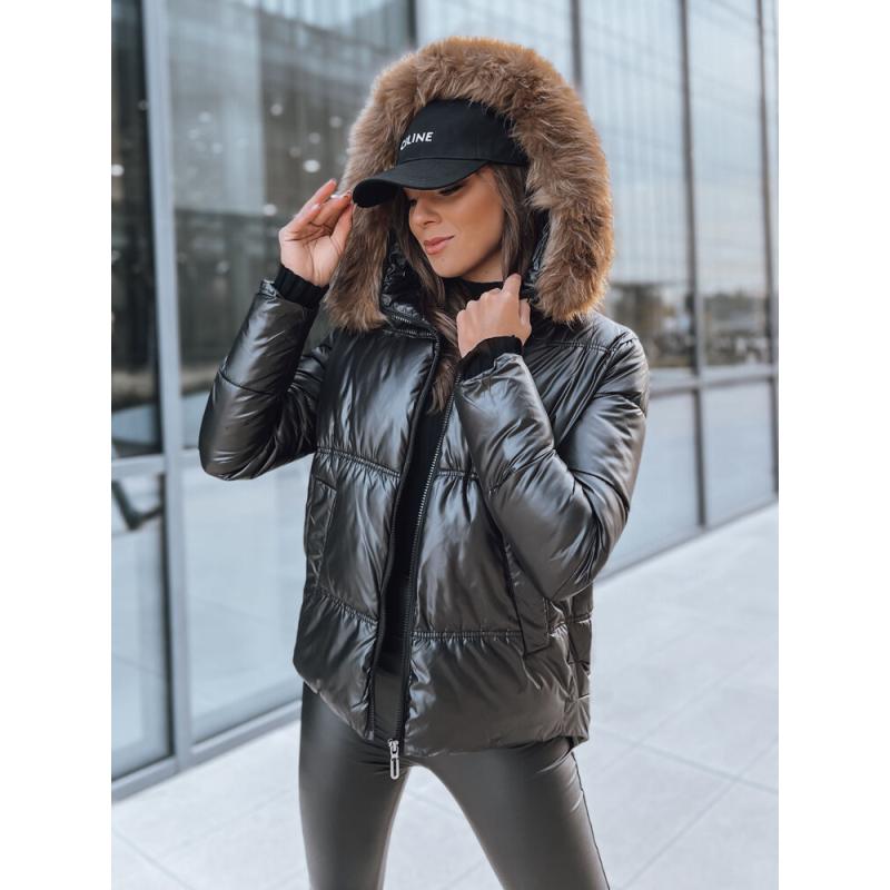 Dámská zimní prošívaná bunda SPARKLE černá