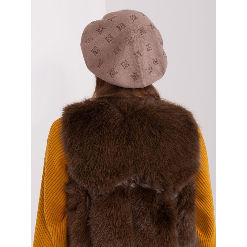 Női barett strasszkövekkel OSUI sötétbézs sötétbézs