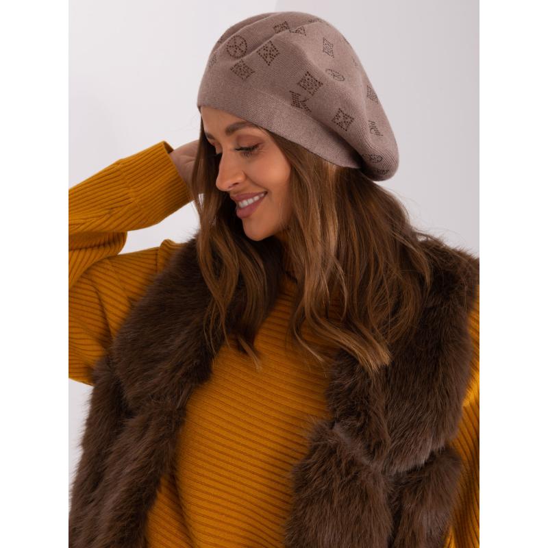 Női barett strasszkövekkel OSUI sötétbézs sötétbézs