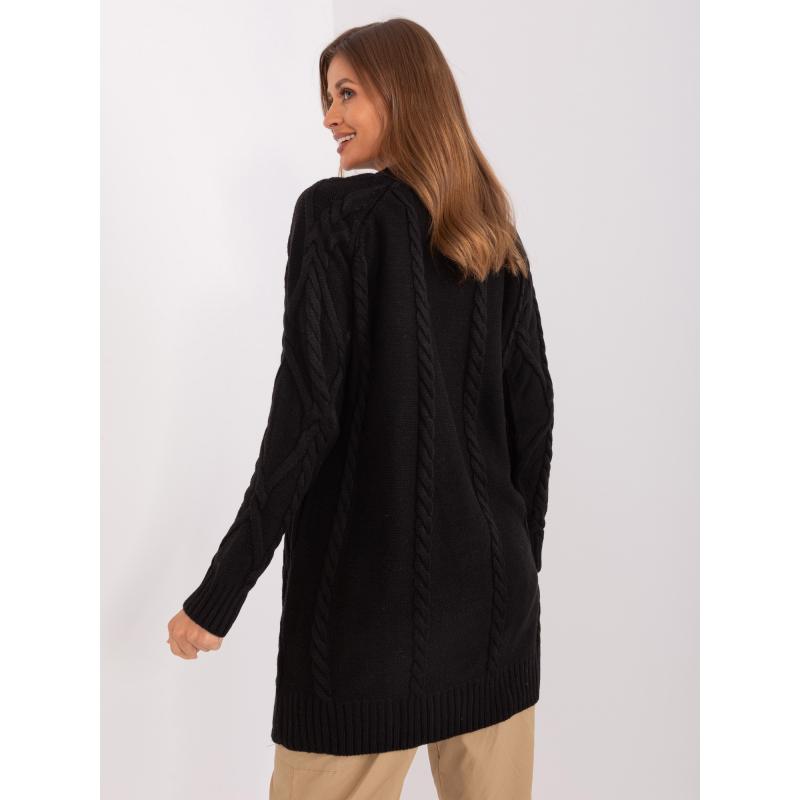 Női kockás kötött ruha UASTE fekete