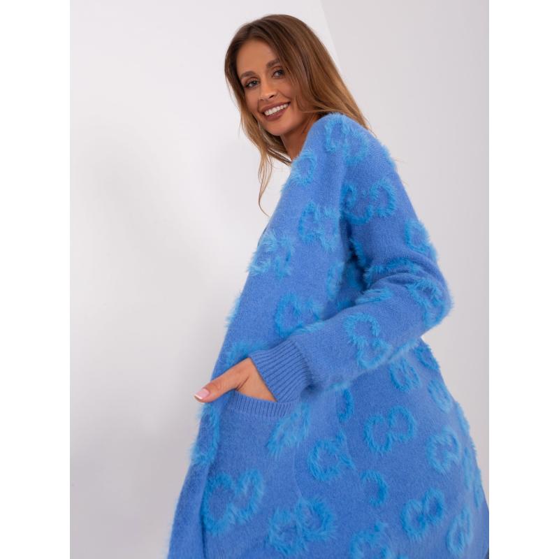 Női pulóver mintával CAHUMA kék