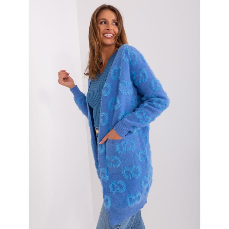 Női pulóver mintával CAHUMA kék