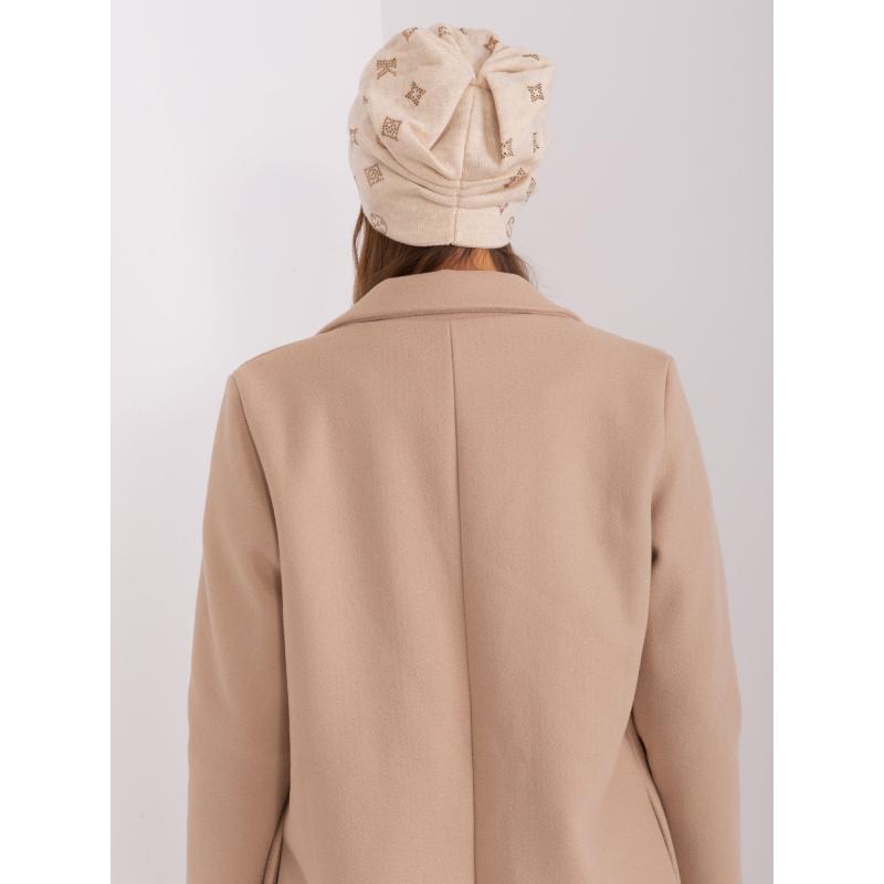 Dámská čepice s kamínky IMIKI světle béžová