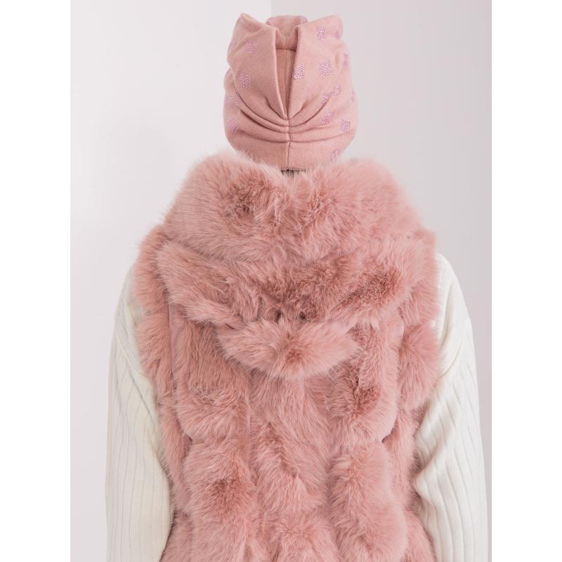 Dámská čepice s aplikací UROTHE růžová