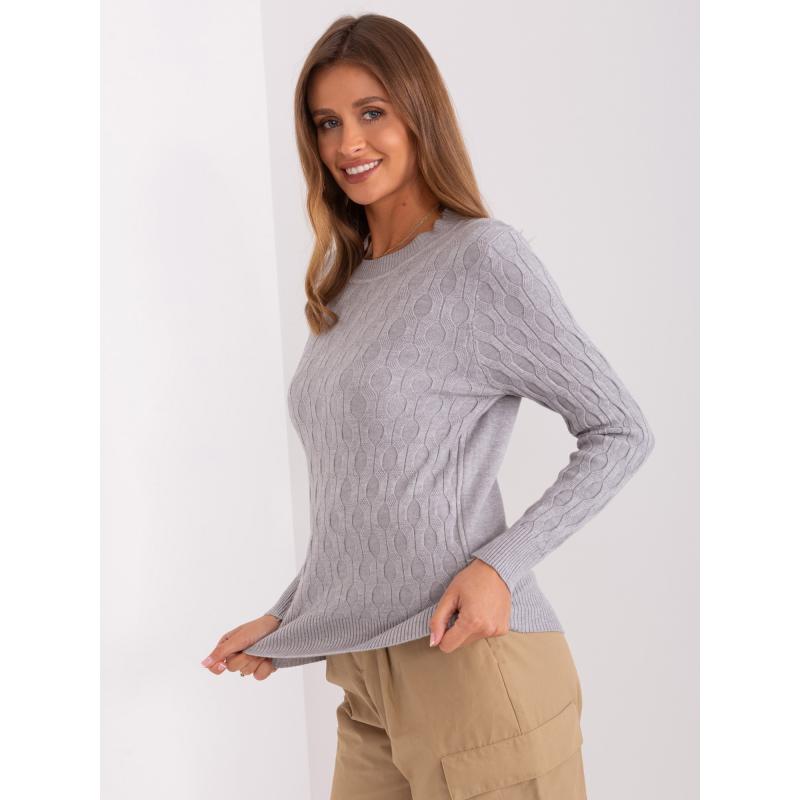 Női kockás pulóver REAT szürke