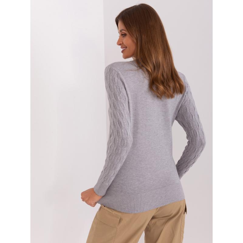 Női kockás pulóver REAT szürke