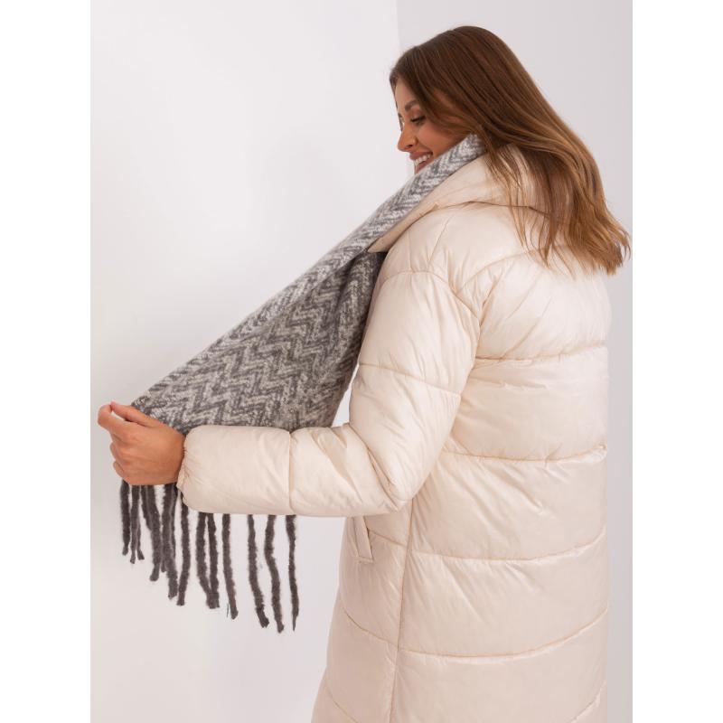 Dámská šála vzorovaná REE šedobílá 