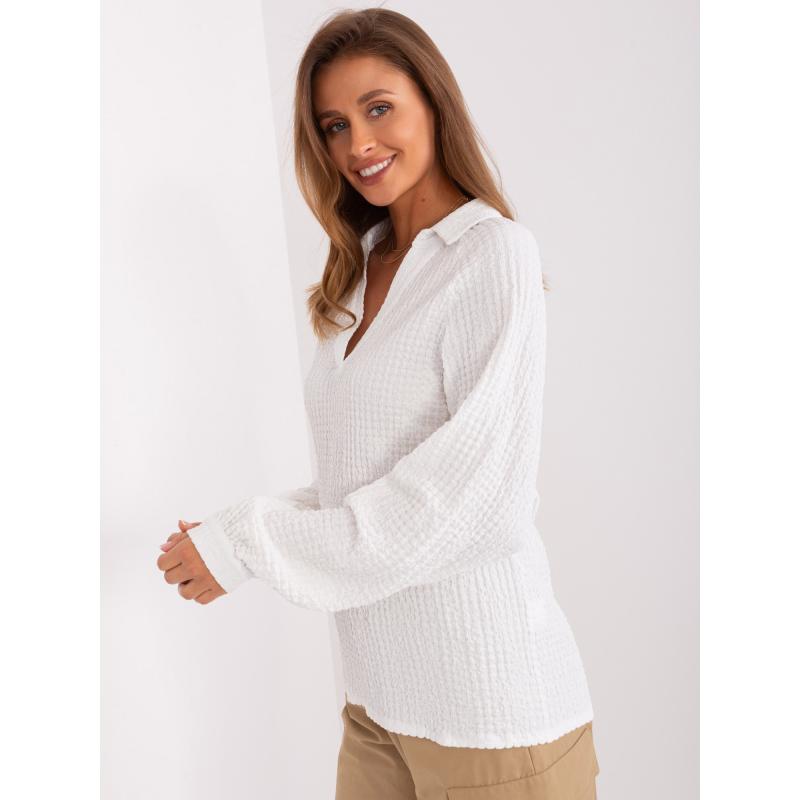 Dámská halenka s výstřihem do V DRAW ecru