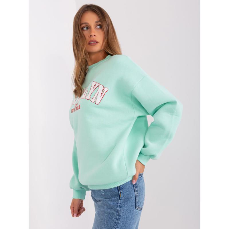 Dámská mikina s kapucí a nápisem IVRA mátová 