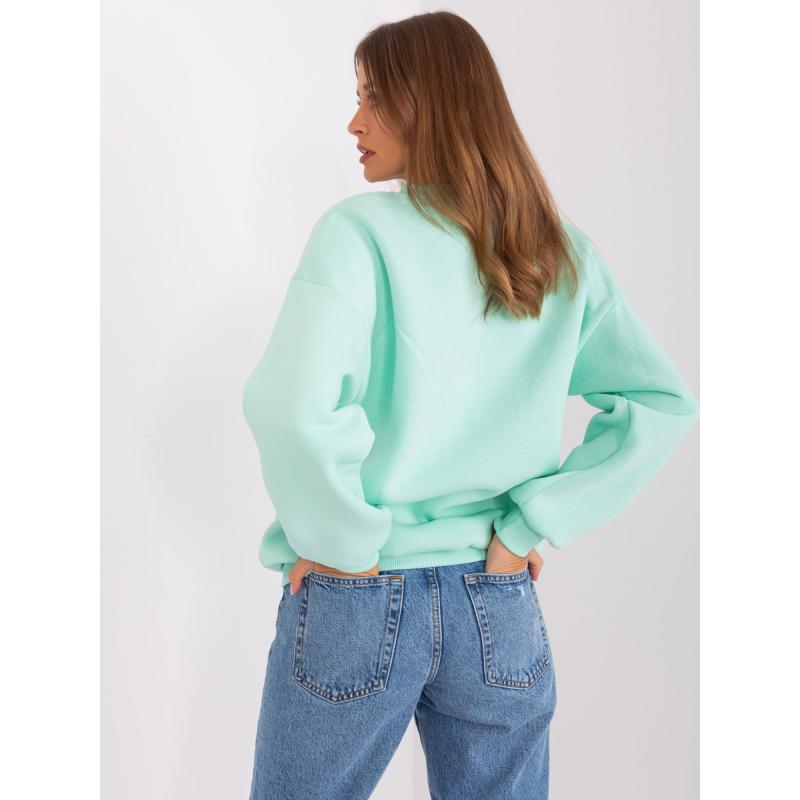 Dámská mikina s kapucí a nápisem IVRA mátová 