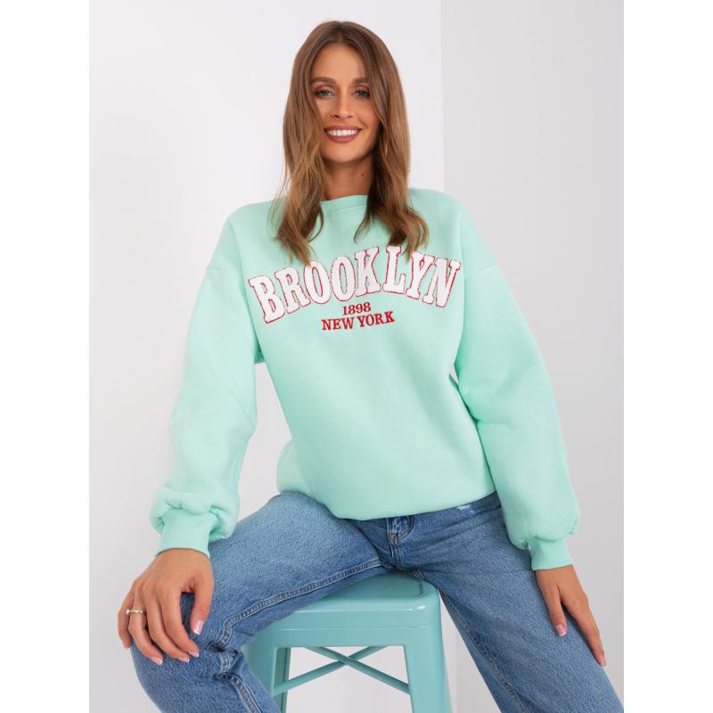 Dámská mikina s kapucí a nápisem IVRA mátová 