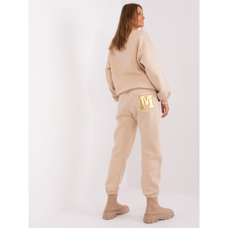 Női túlméretezett pulóver szett SNOD bézs