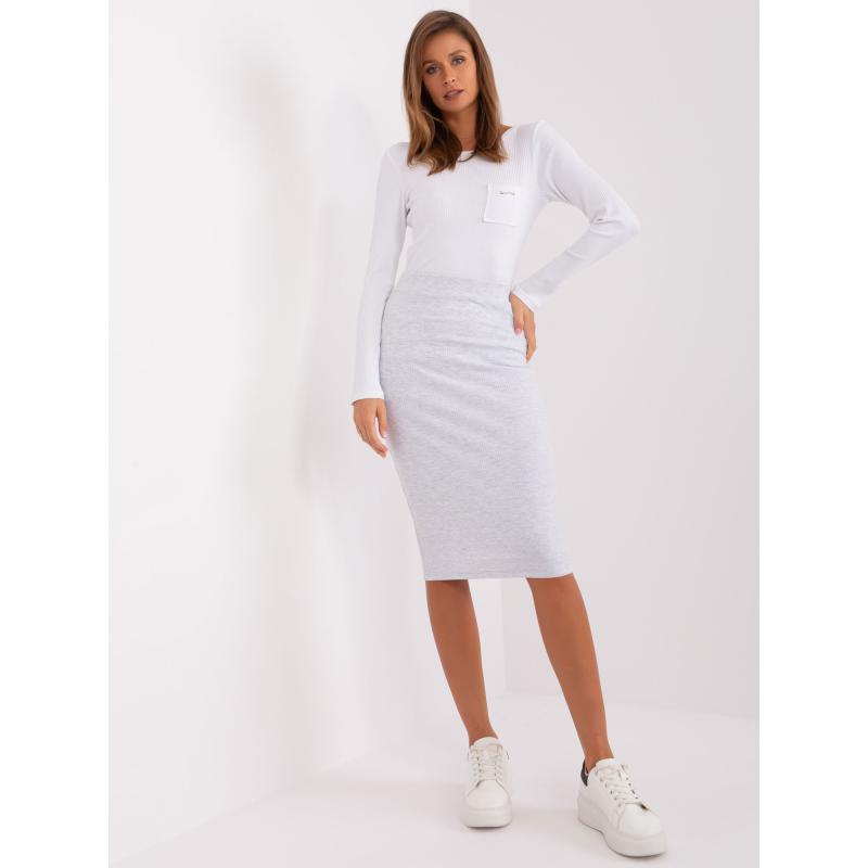 Dámská sukně midi RORT světle šedá 