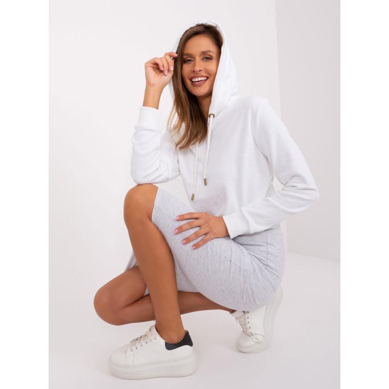 Dámská mikina s kapucí YORNO bílá 
