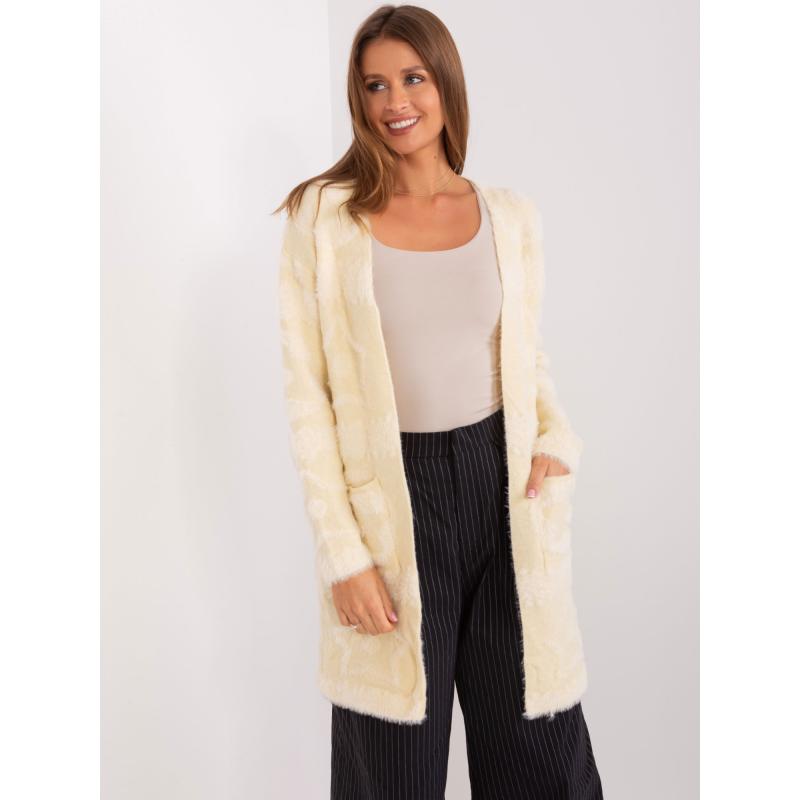 Dámský svetr s jemným vzorem ETA světle béžový  