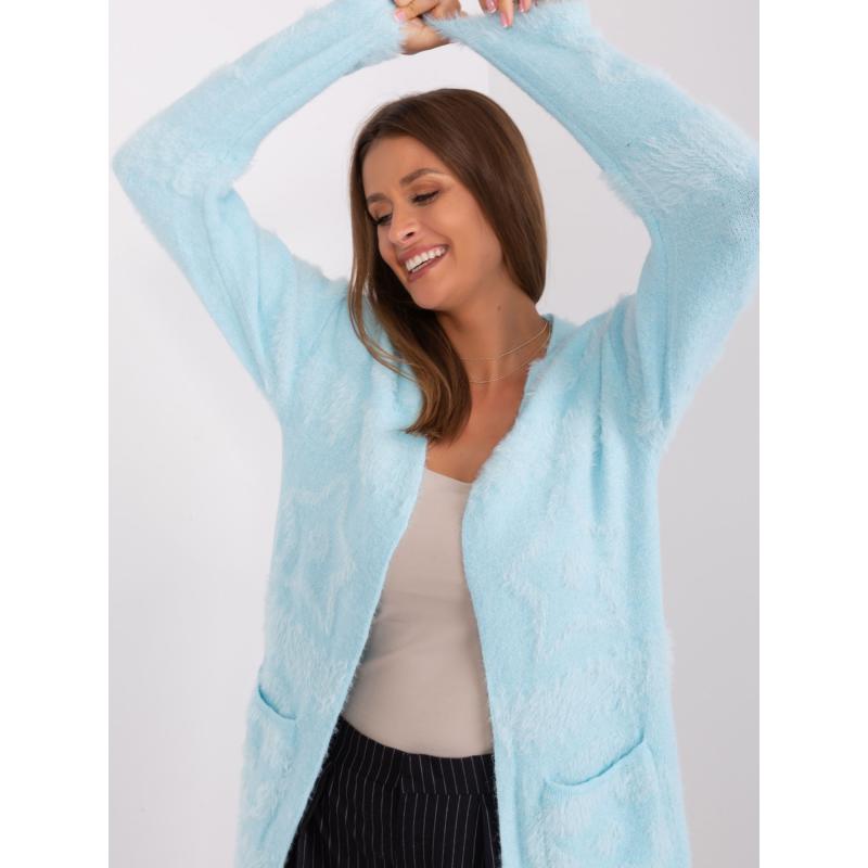 Dámský svetr pro ženy vzorovaný SULD světle modrý 