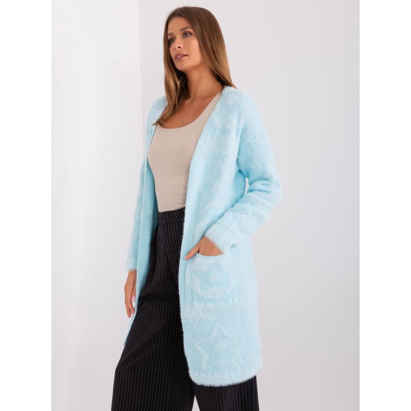 Dámský svetr pro ženy vzorovaný SULD světle modrý 