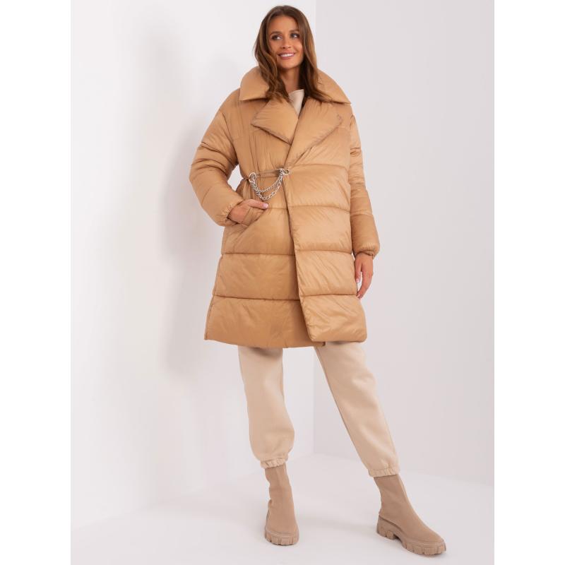 Női kabát zsebekkel GARM barna