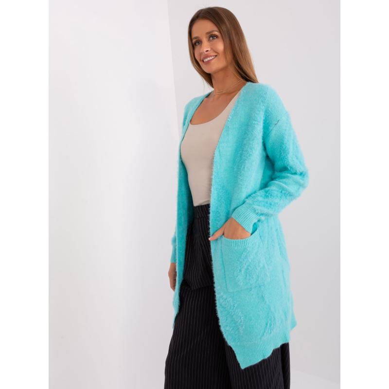 Dámský svetr vzorovaný RISZ mátový 