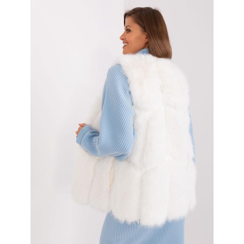 Dámská vesta s kožešinovou podšívkou OONE ecru