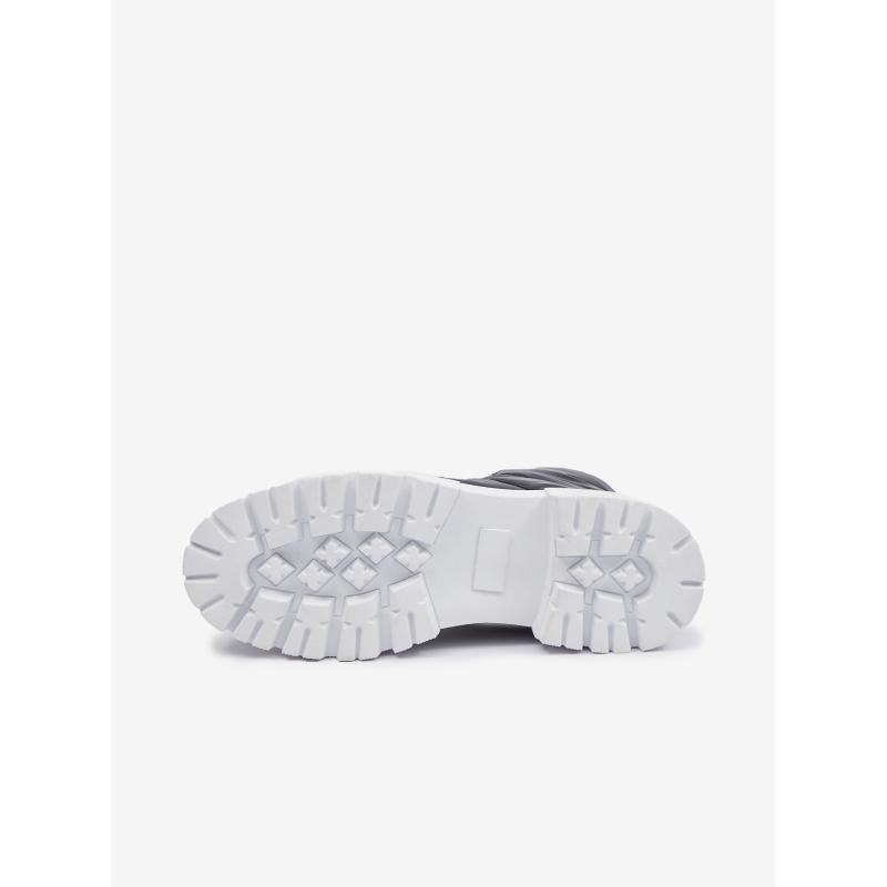 Čierne dámske zimné členkové topánky