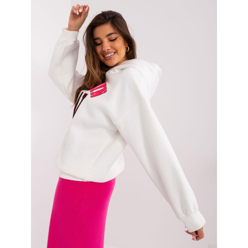 Női kapucnis pulóver SHEBAM ekrü színű