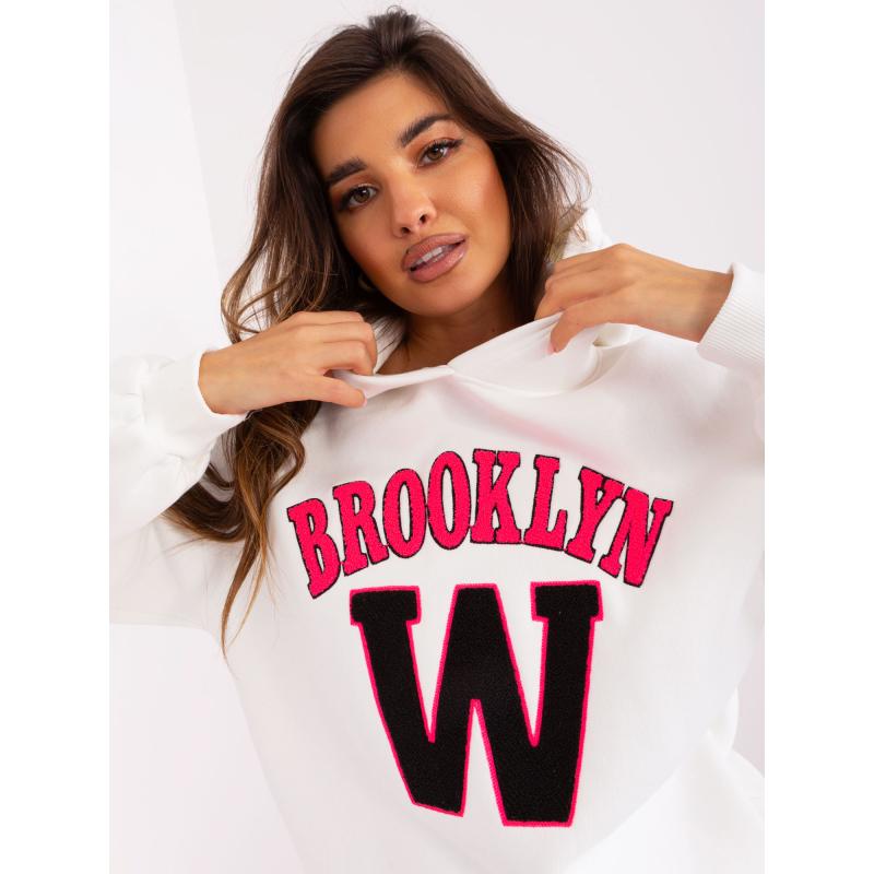 Női kapucnis pulóver SHEBAM ekrü színű