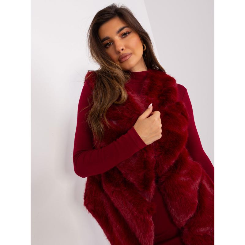 Női mellény TEBA bordó