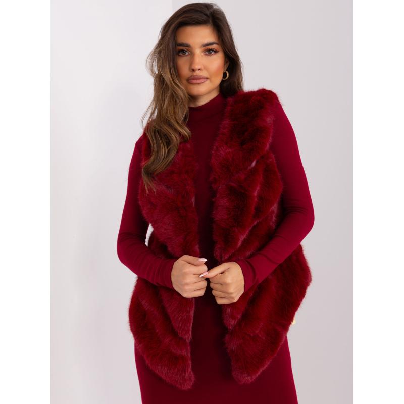 Női mellény TEBA bordó