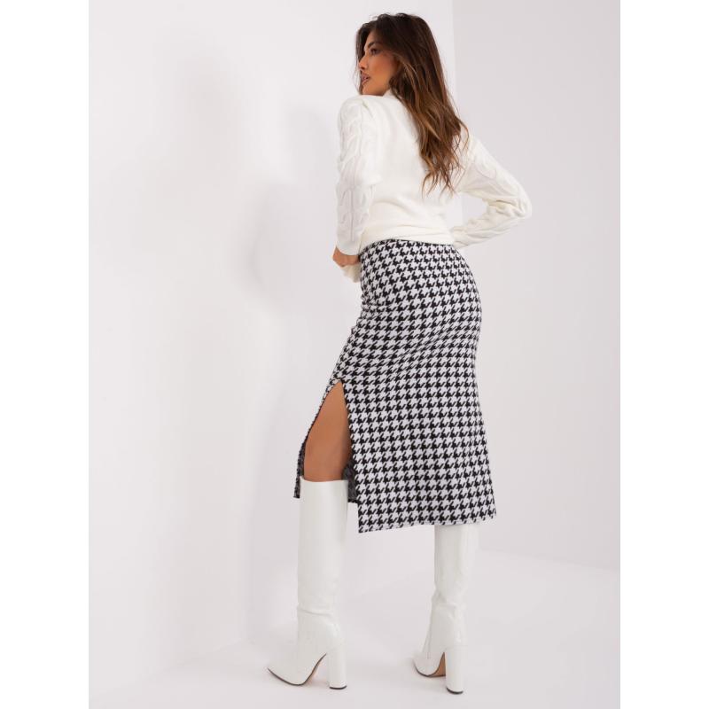 Dámská sukně s rozparky IBNE černobílá 