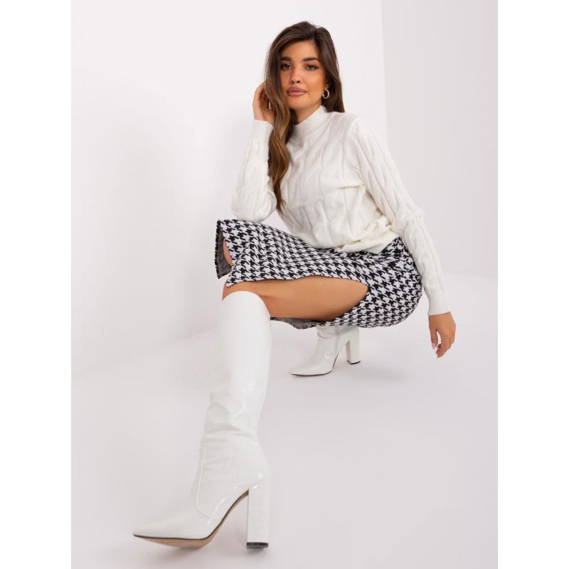 Dámská sukně s rozparky IBNE černobílá 