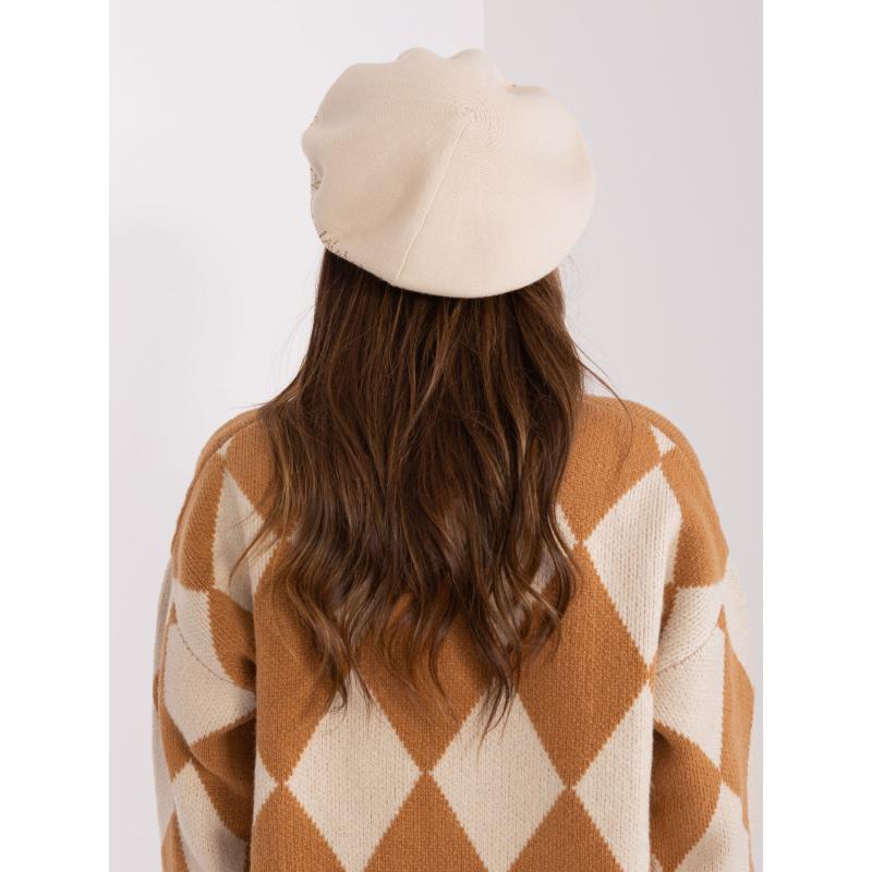 Dámský svetr s aplikací HAT světle béžový 